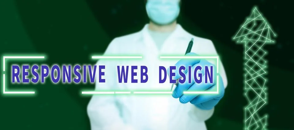 Handwriting text Responsive Web Design. Business idea web page creation that Stock-Fotos