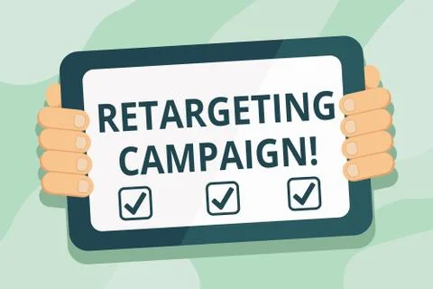 Handwriting text Retargeting Campaign. Concept meaning targetconsumers based on Stock Illustration