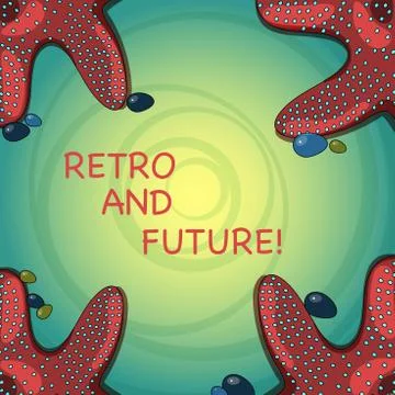 Handwriting text Retro And Future. Concept meaning optimistic version of future Stock Illustration