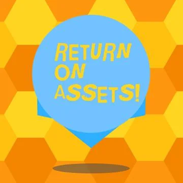 Handwriting text Return On Assets. Concept meaning percentage how profitable Ilustração Stock