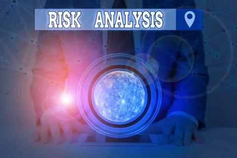 Handwriting text Risk Analysis. Concept meaning review of the risks associated Stock Photos