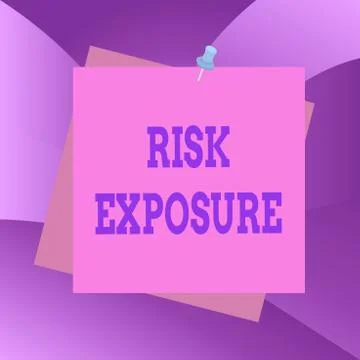 Handwriting text Risk Exposure. Concept meaning the quantified potential loss Illustrazione stock