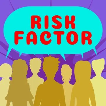 Handwriting text Risk Factor. Internet Concept Something that rises the chance Illustrazione stock