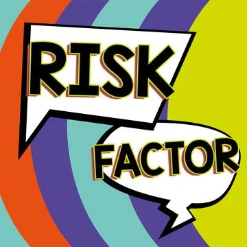 Handwriting text Risk Factor. Word for Something that rises the chance of a Stock Illustration
