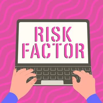 Handwriting text Risk Factor. Word for Something that rises the chance of a Illustrazione stock