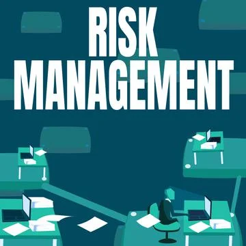 Handwriting text Risk Management. Concept meaning evaluation of financial Stockillustratie