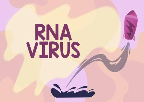 Handwriting text Rna Virus. Concept meaning a virus genetic information is Stock Illustration