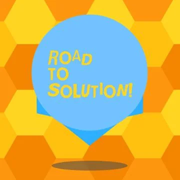 Handwriting text Road To Solution. Concept meaning path you go to solve problem Illustrazione stock