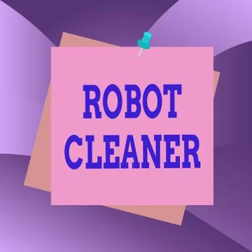 Handwriting text Robot Cleaner. Concept meaning Intelligent programming and a Stock Illustration