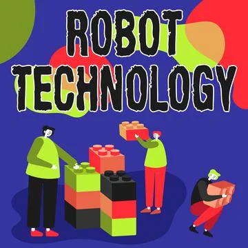 Handwriting text Robot Technology. Conceptual photo develop machines that can 스톡 일러스트
