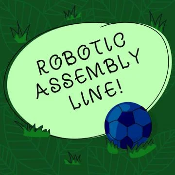 Handwriting text Robotic Assembly Line. Concept meaning use to increase Illustrazione stock