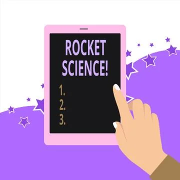 Handwriting text Rocket Science. Concept meaning difficult activity that you Stock Illustration