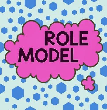 Handwriting text Role Model. Concept meaning a demonstrating looked to by others Illustrazione stock