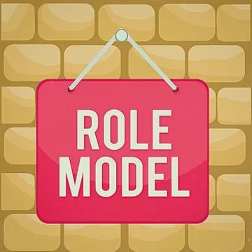 Handwriting text Role Model. Concept meaning a demonstrating looked to by others Illustrazione stock