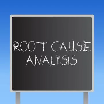 Handwriting text Root Cause Analysis. Concept meaning Method of Problem Solving Stock Illustration