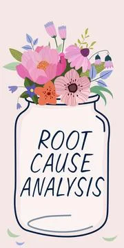 Handwriting text Root Cause Analysis. Word Written on Method of Problem Solving 스톡 일러스트