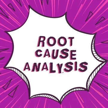 Handwriting text Root Cause Analysis. Concept meaning Method of Problem Solving Stock Illustration