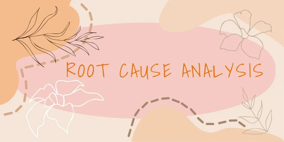 Handwriting text Root Cause Analysis. Concept meaning Method of Problem Solving イラスト素材