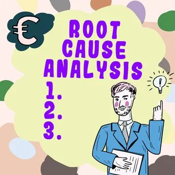 Handwriting text Root Cause Analysis. Word for Method of Problem Solving 스톡 일러스트