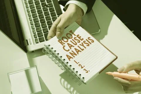 Handwriting text Root Cause Analysis. Conceptual photo Method of Problem Solving Stock Photos