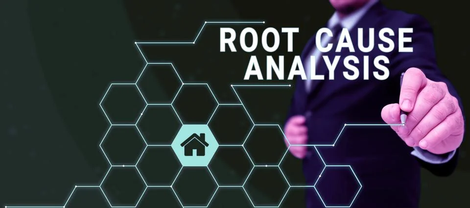 Handwriting text Root Cause Analysis. Concept meaning Method of Problem Solving 스톡 사진