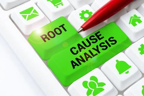 Handwriting text Root Cause Analysis. Business overview Method of Problem Stock Photos