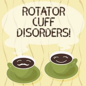 Handwriting text Rotator Cuff Disorders. Concept meaning tissues in the shoulder Stock Illustration