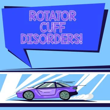 Handwriting text Rotator Cuff Disorders. Concept meaning tissues in the shoulder Stock Illustration