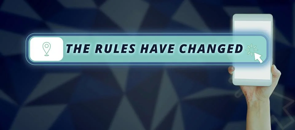 Handwriting text The Rules Have Changed. Concept meaning the agreement or Policy Stock Photos