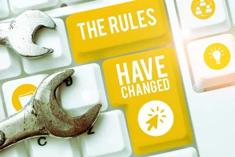 Handwriting text The Rules Have Changed. Business overview the agreement or Stock Photos