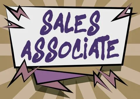Handwriting text Sales Associate. Concept meaning primary task is selling the Stock Illustration