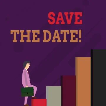 Handwriting text Save The Date. Concept meaning remember not schedule anything Stock Illustration