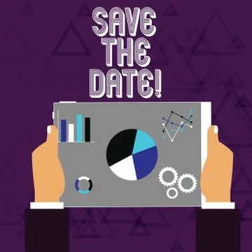 Handwriting text Save The Date. Concept meaning asking someone to remember sp Stock Illustration