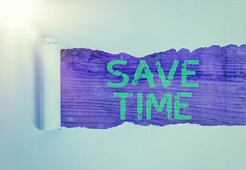 Handwriting text Save Time. Concept meaning to do something more efficiently Foto stock