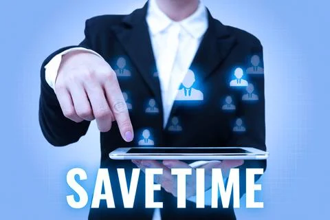 Handwriting text Save Time. Conceptual photo to do something more efficiently Stockfoto's