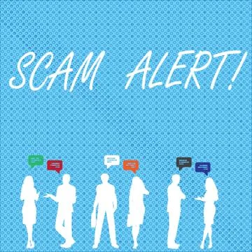 Handwriting text Scam Alert. Concept meaning Safety warning to avoid fraud or Stock Illustration