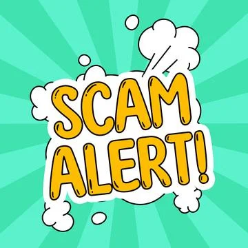 Handwriting text Scam Alert. Internet Concept warning someone about scheme or Stock Illustration