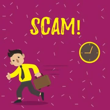 Handwriting text Scam. Concept meaning Dishonest Act Fraud Trick People for Stockillustratie