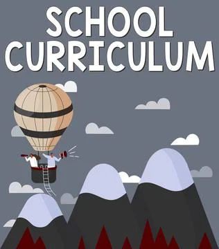 Handwriting text School Curriculum. Conceptual photo designed to provide Stock Illustration