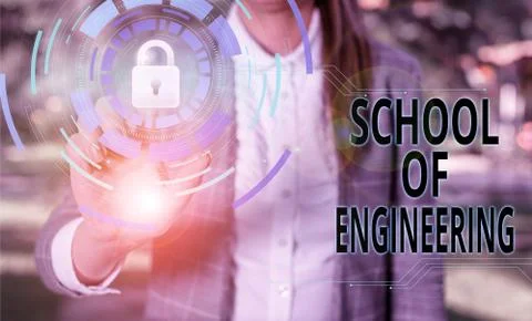 Handwriting text School Of Engineering. Concept meaning college to study Foto stock
