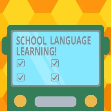 Handwriting text School Language Learning. Concept meaning school where one Illustrazione stock