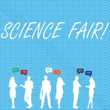 Handwriting text Science Fair. Concept meaning School competition where Stockillustratie
