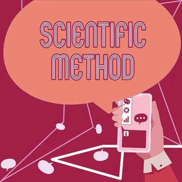 Handwriting text Scientific MethodPrinciples Procedures for the logical hunt of Stock Illustration