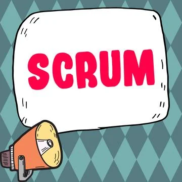 Handwriting text Scrum. Business approach handwriting as distinct from print Stock-Illustration