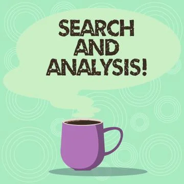 Handwriting text Search And Analysis. Concept meaning inspecting cleansing 库存插图