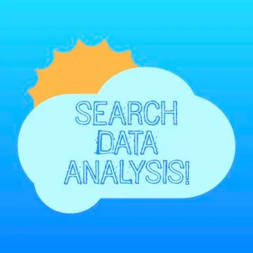 Handwriting text Search Data Analysis. Concept meaning process of evaluating 스톡 일러스트