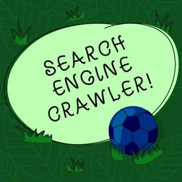 Handwriting text Search Engine Crawler. Concept meaning program or automated Illustration