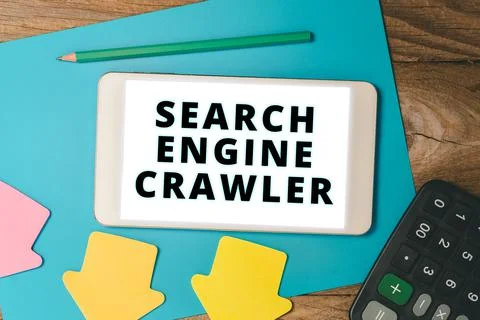 Handwriting text Search Engine Crawler. Business approach program or automated 写真素材