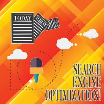 Handwriting text Search Engine Optimization. Concept meaning maximizing the Stockillustratie