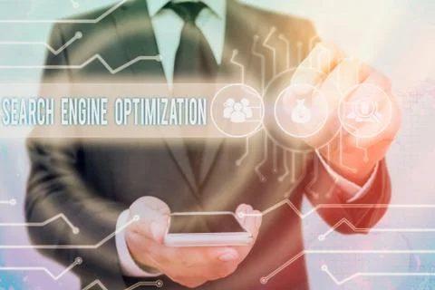 Handwriting text Search Engine Optimization. Concept meaning Increase of 写真素材